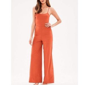 Orange Low Back Jumpsuit!